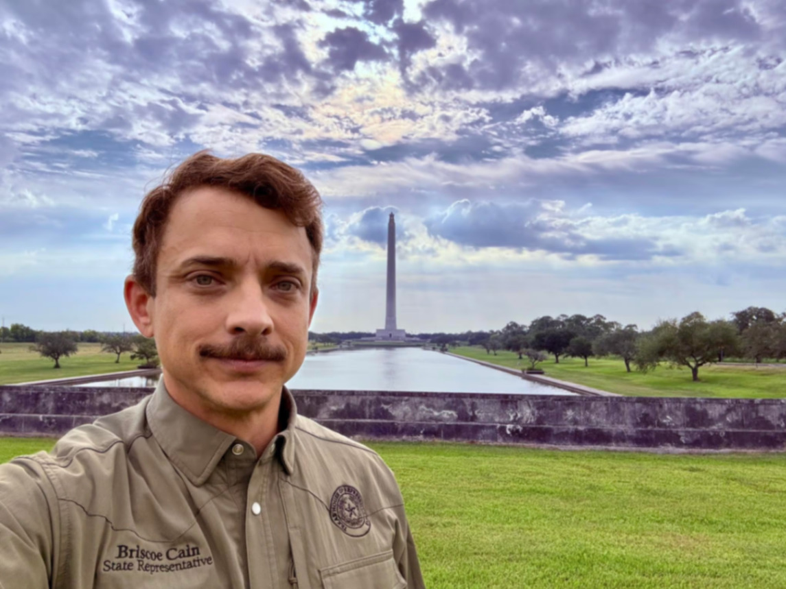 Briscoe Cain at the San Jacinto Monument